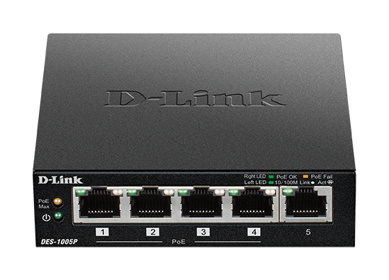 D-Link DES-1005P Ethernet Switch — Product reference image