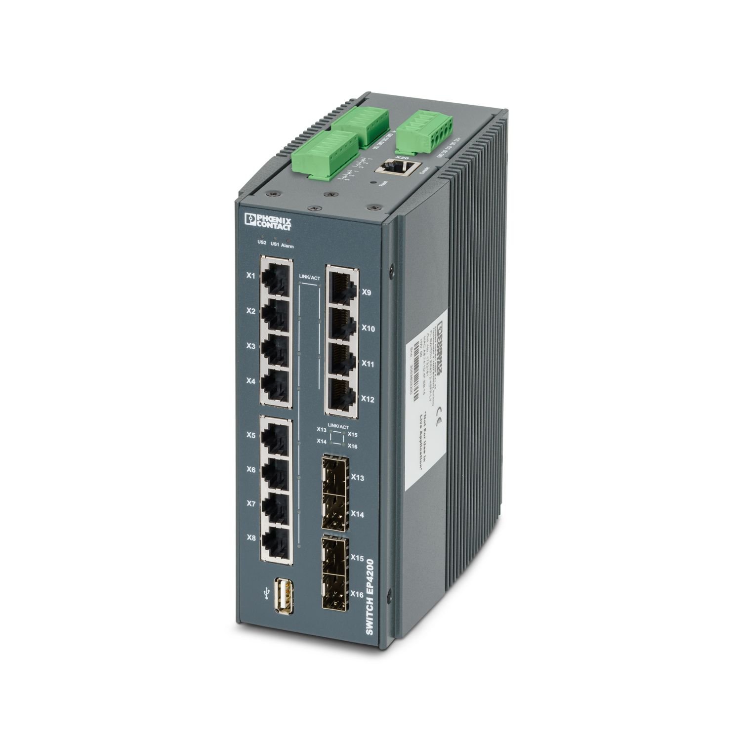 Phoenix Contact FL SWITCH EP4212-4SFP-LV (1732181) — Product reference image