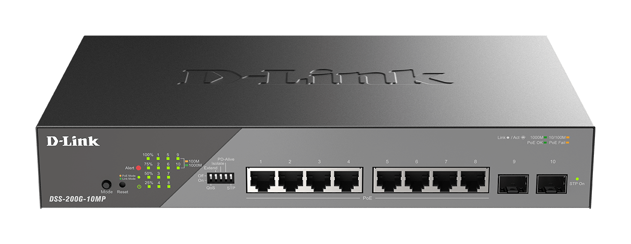 D-Link DSS-200G-10MP Ethernet Switch — Product reference image
