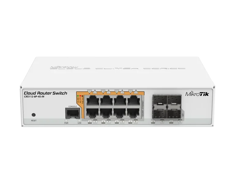 MikroTik CRS112-8P-4S-IN — product illustration