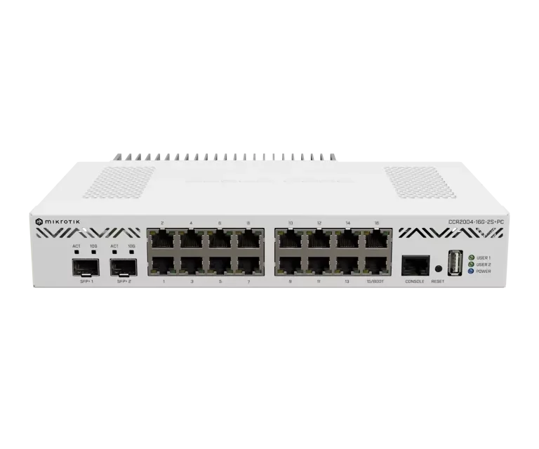 MikroTik CCR2004-16G-2S+PC — product illustration