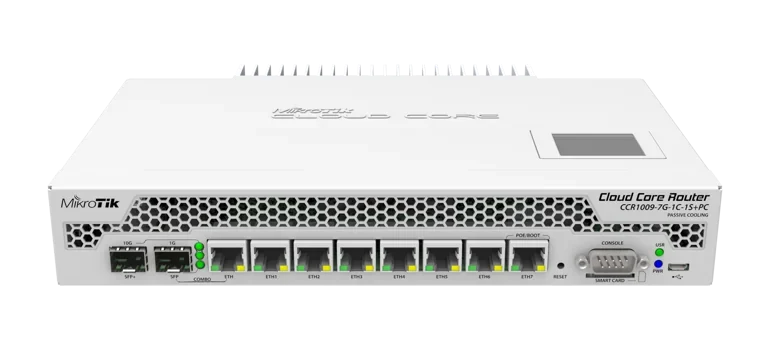 MikroTik CCR1009-7G-1C-1S+PC — product illustration