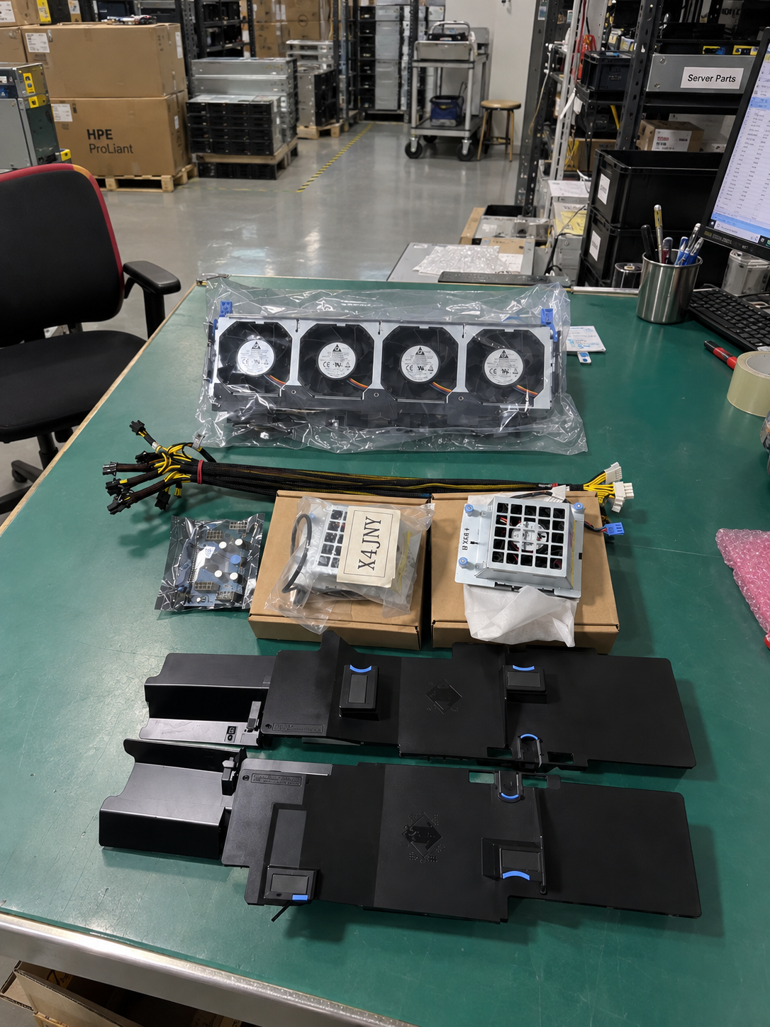 User-provided GPU enablement component arrangement; exact labels and full model fit are not certified