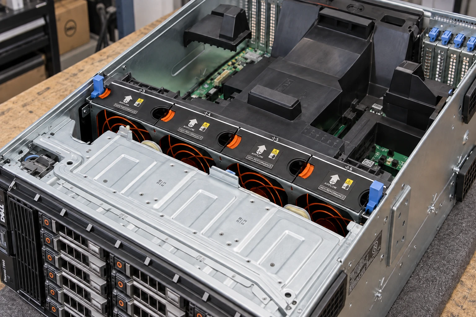 Middle cooling fan assembly — installation location — AI-generated photographic illustration