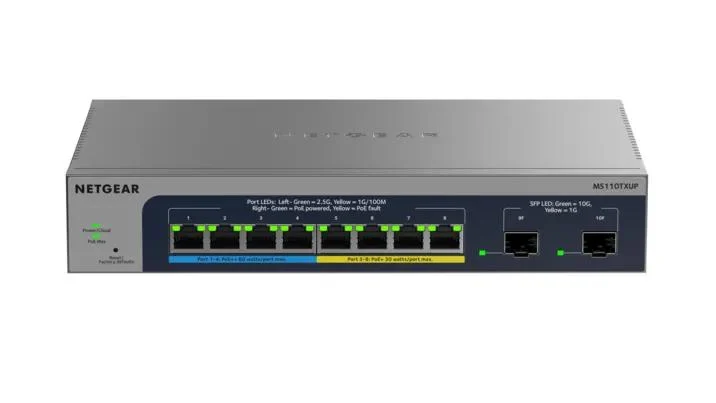 NETGEAR MS110TXUP — MS110TXUP-100NAS — product illustration