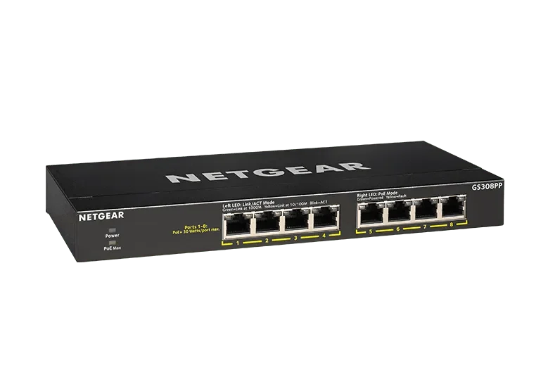 NETGEAR GS308PP — GS308PP-100NAS — product illustration
