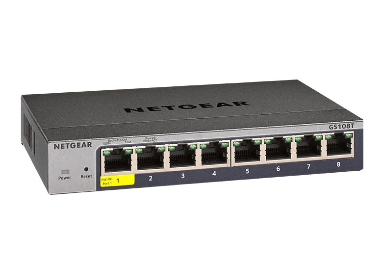 NETGEAR GS108Tv3 — GS108T-300NAS — product illustration