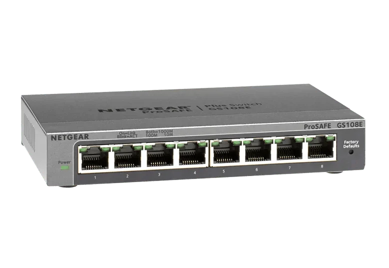 NETGEAR GS108Ev4 — GS108E-400NAS — product illustration