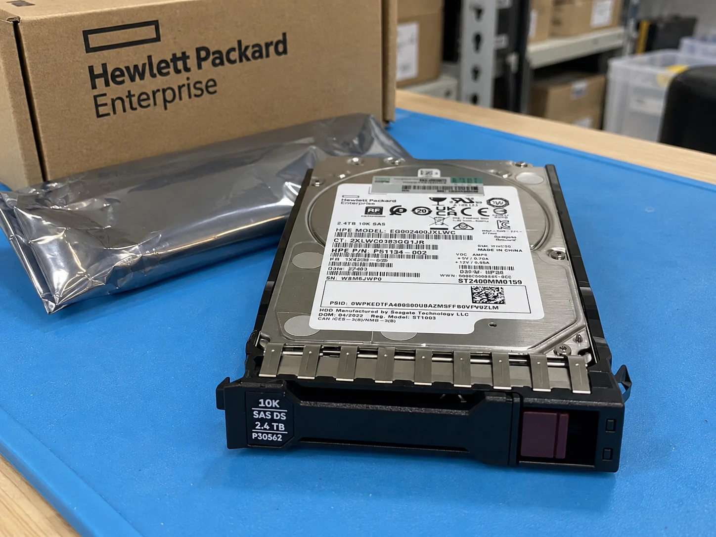 HPE P28352-B21 2.4TB SAS SFF BC mission critical HDD — Illustrative product photography