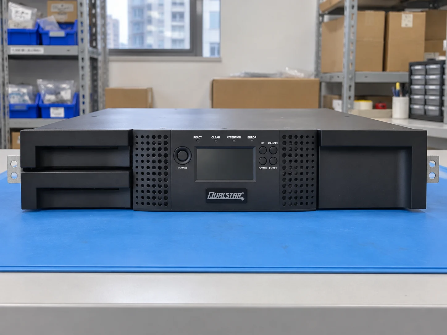 Qualstar Q24 Tape Library — Illustrative product photography