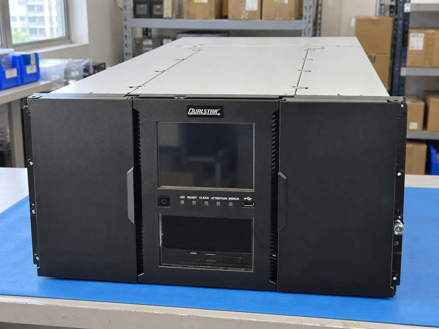 Qualstar Q80 Tape Library — Illustrative product photography