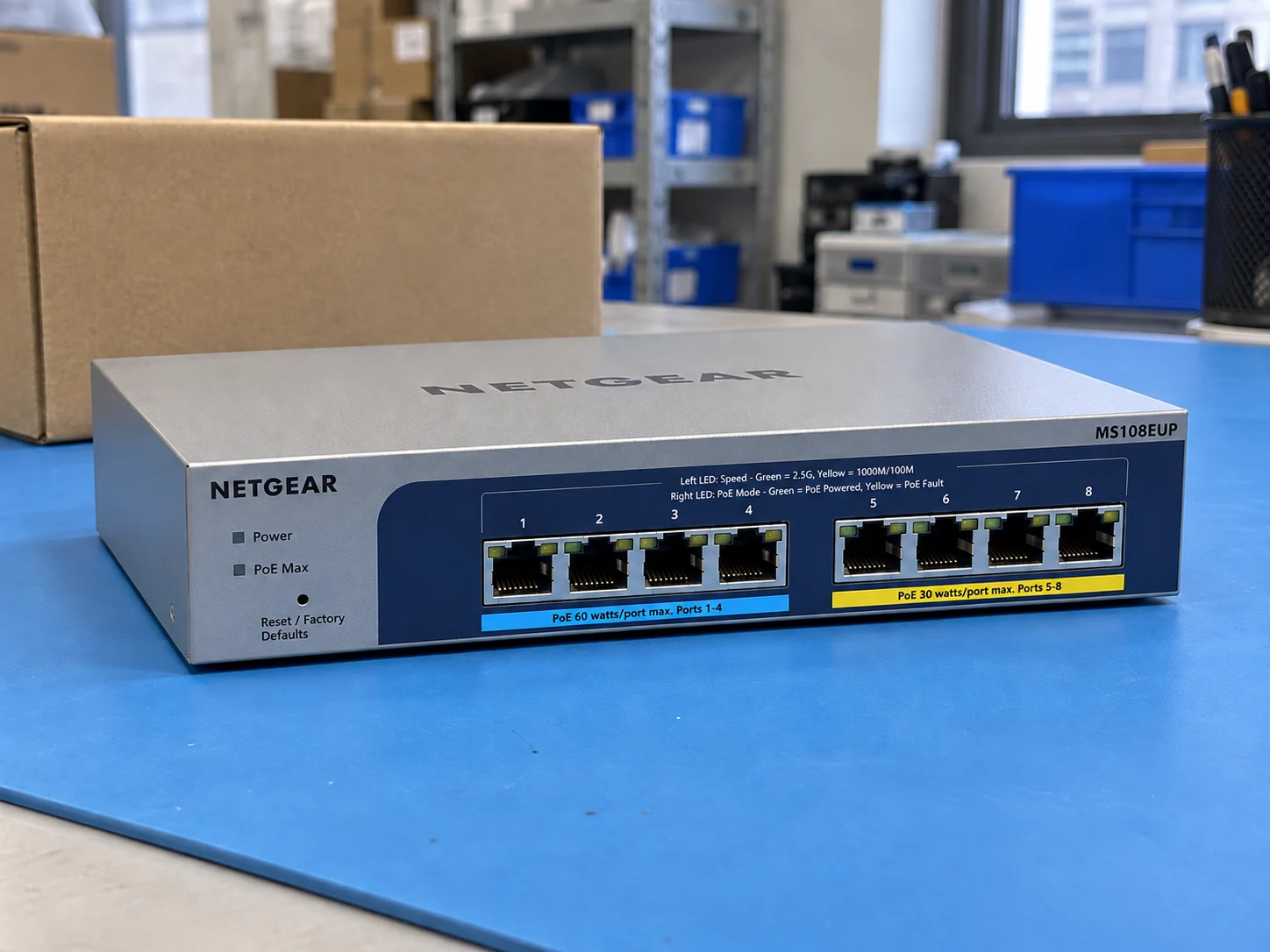 NETGEAR MS108EUP — MS108EUP-100NAS — Illustrative product photography