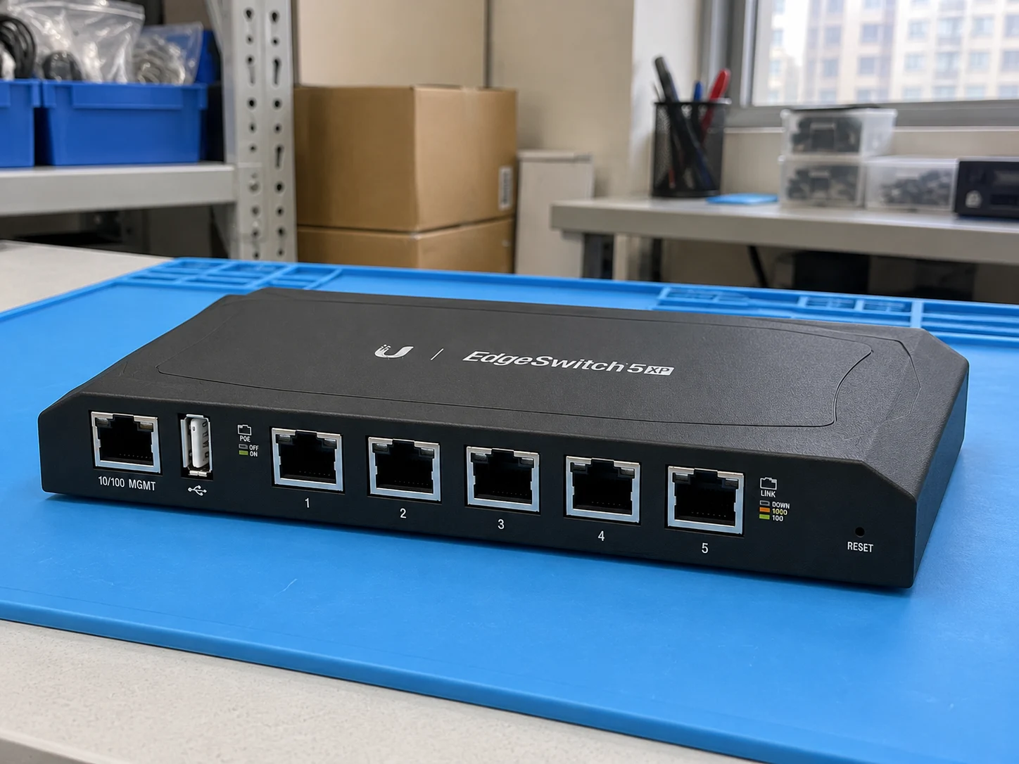 Ubiquiti ES-5XP EdgeSwitch 5XP — Illustrative product photography