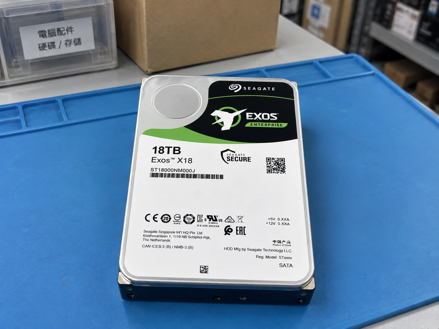 Seagate ST18000NM000J 18TB SATA — Illustrative product photography