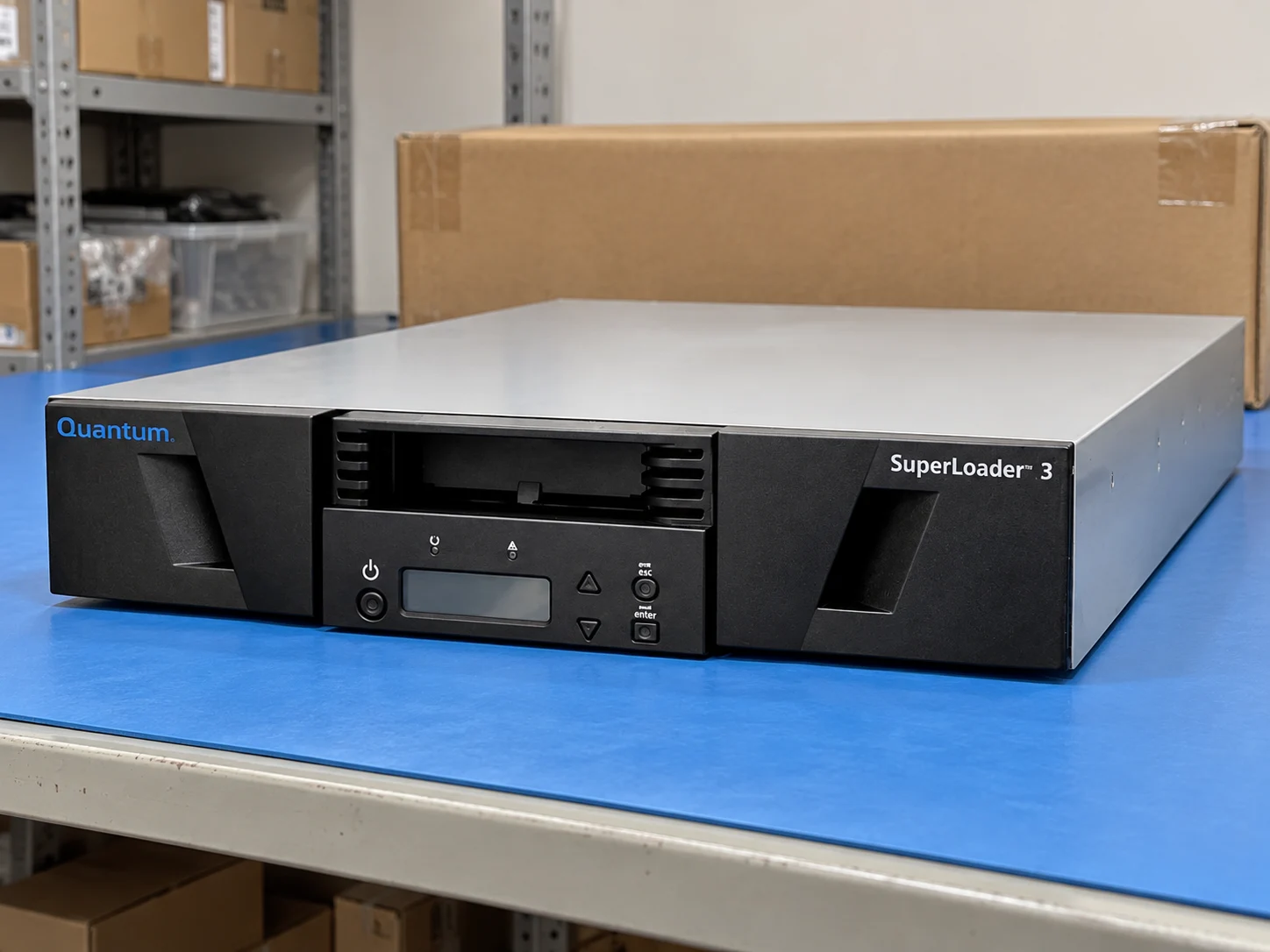 Quantum SuperLoader 3 Tape Autoloader — Illustrative product photography