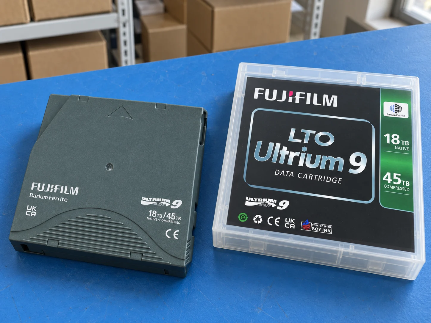 FUJIFILM LTO FB UL-9 18.0T LTO-9 Rewritable Tape Cartridge — Illustrative product photography