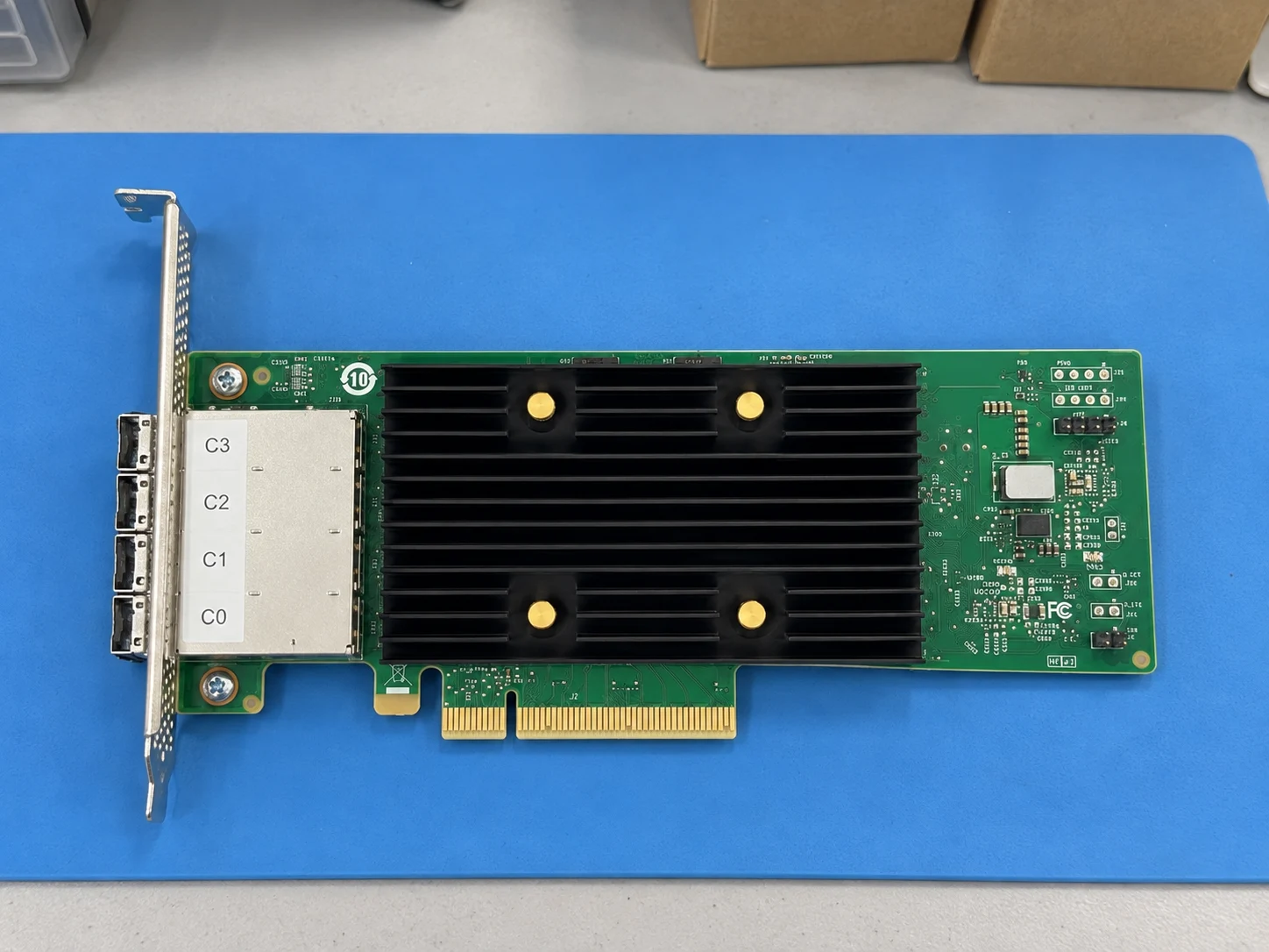 Broadcom 9600-16e Storage Host Bus Adapter (05-50118-00) — Illustrative product photography