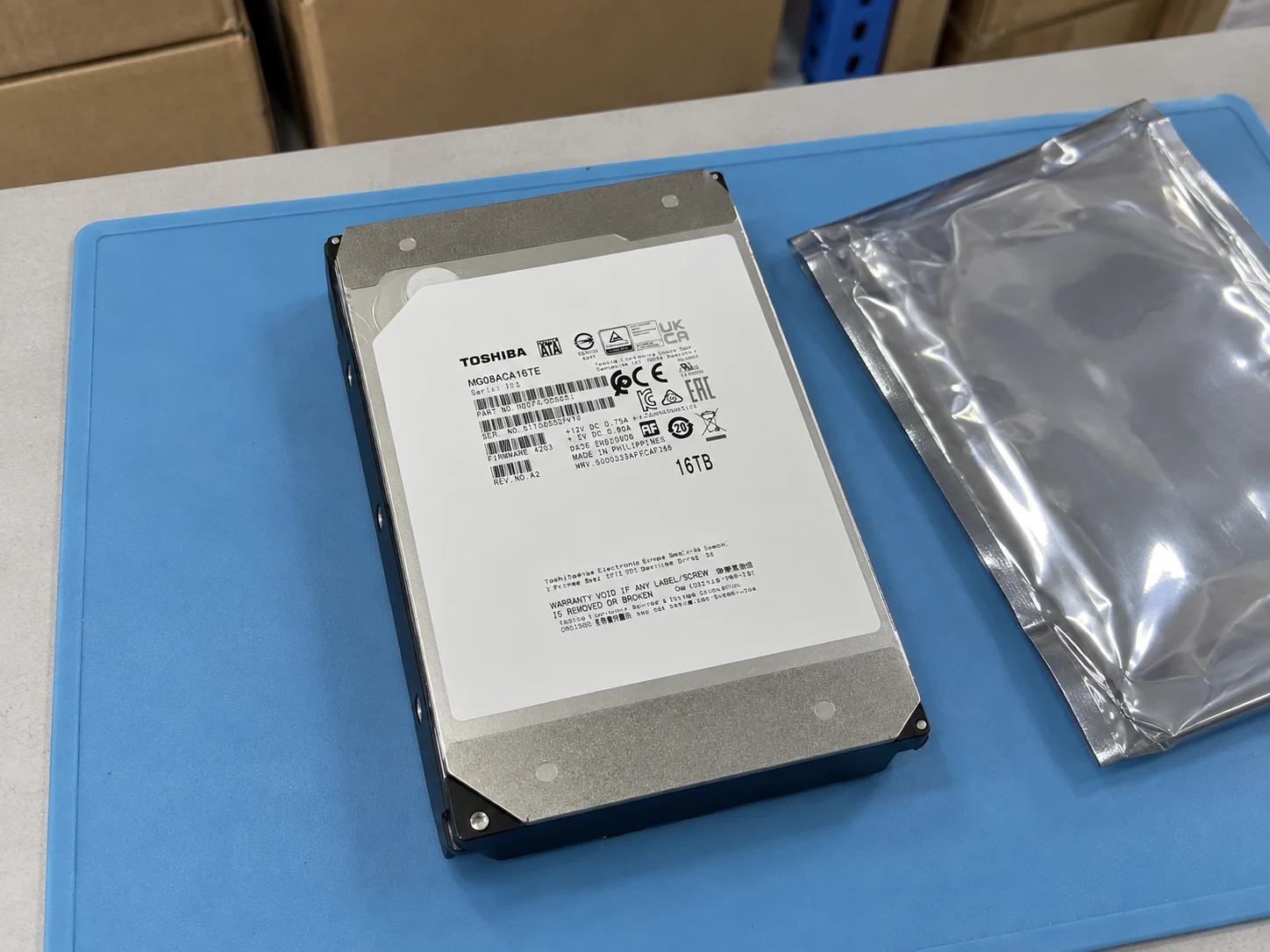 Toshiba MG08ACA16TE MG08 16 TB SATA HDD — Illustrative product photography