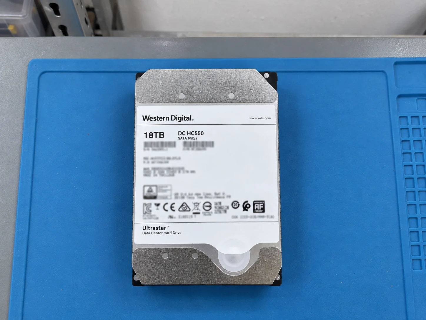 Western Digital Ultrastar DC HC550 18TB SATA HDD — Illustrative product photography