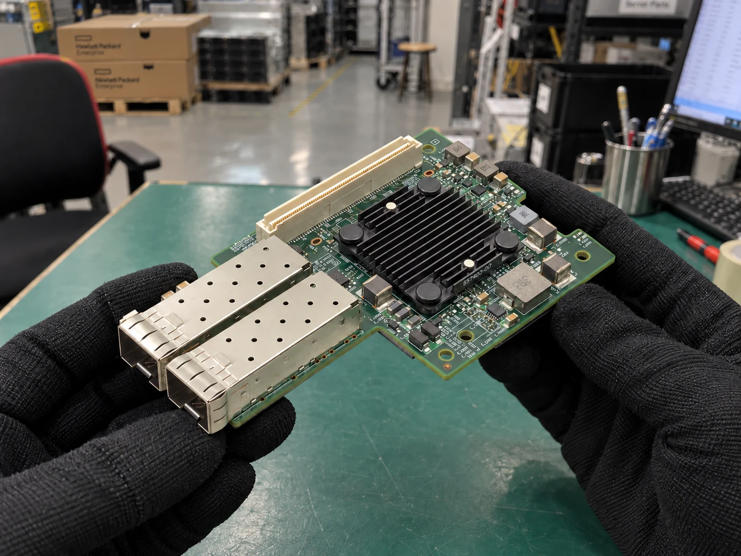 Broadcom M225p Ethernet adapter (BCM957414M4142C) — Illustrative product photography