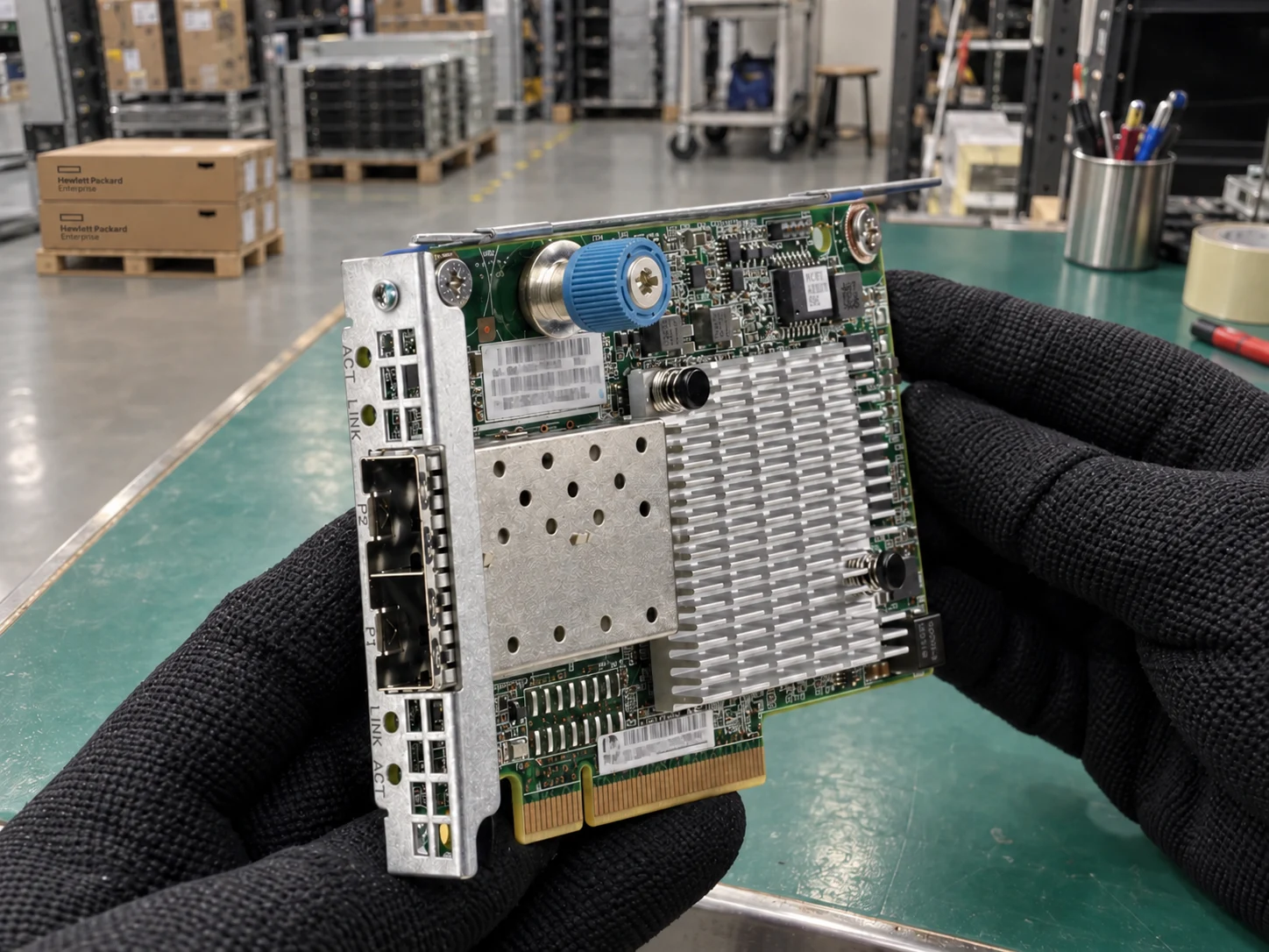 HPE FlexFabric 10Gb 2-port 534FLR-SFP+ Adapter — 700751-B21 — Illustrative product photography