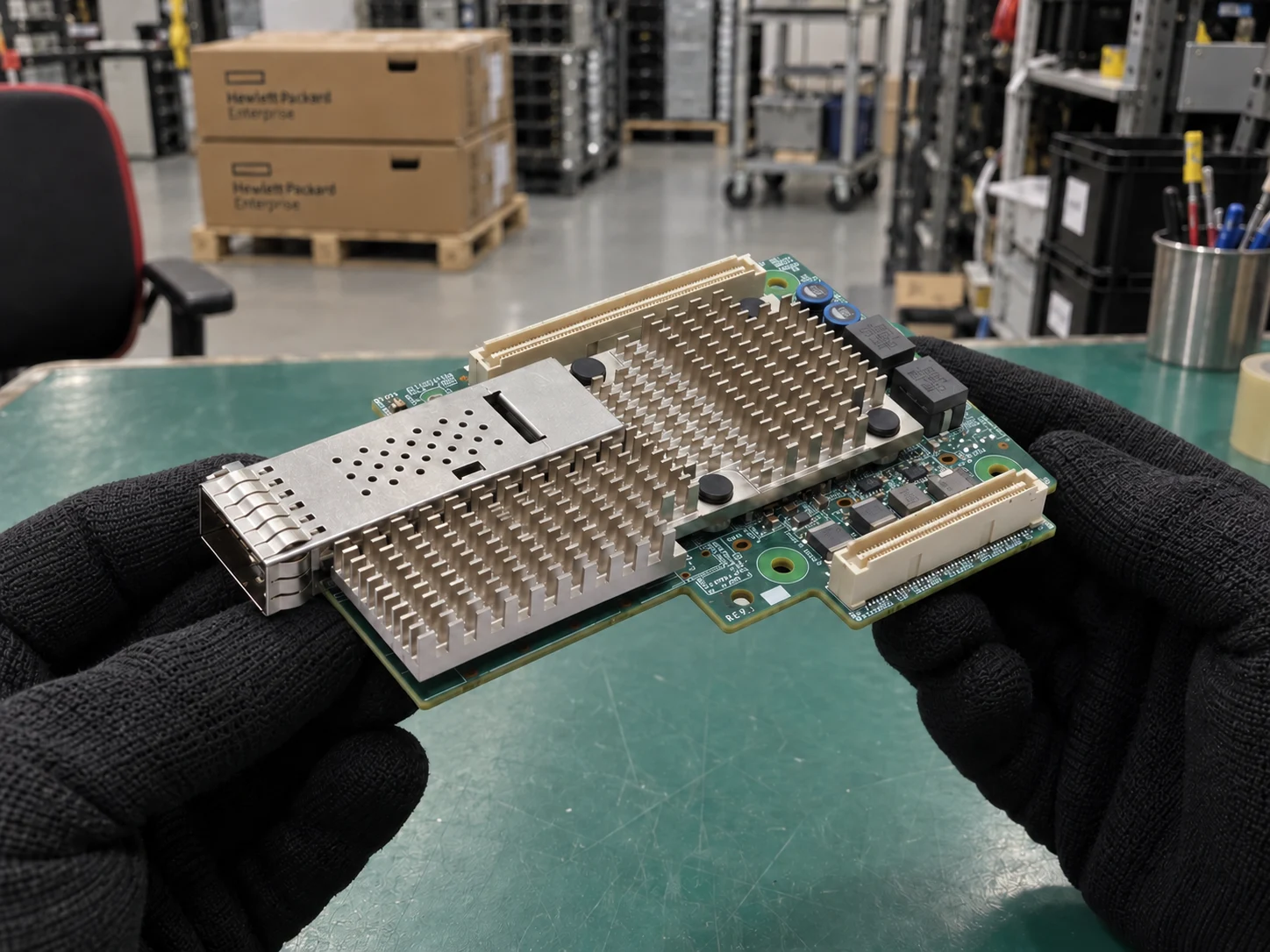 Broadcom M1100G16 Ethernet adapter (BCM957504-M1100G16) — Illustrative product photography