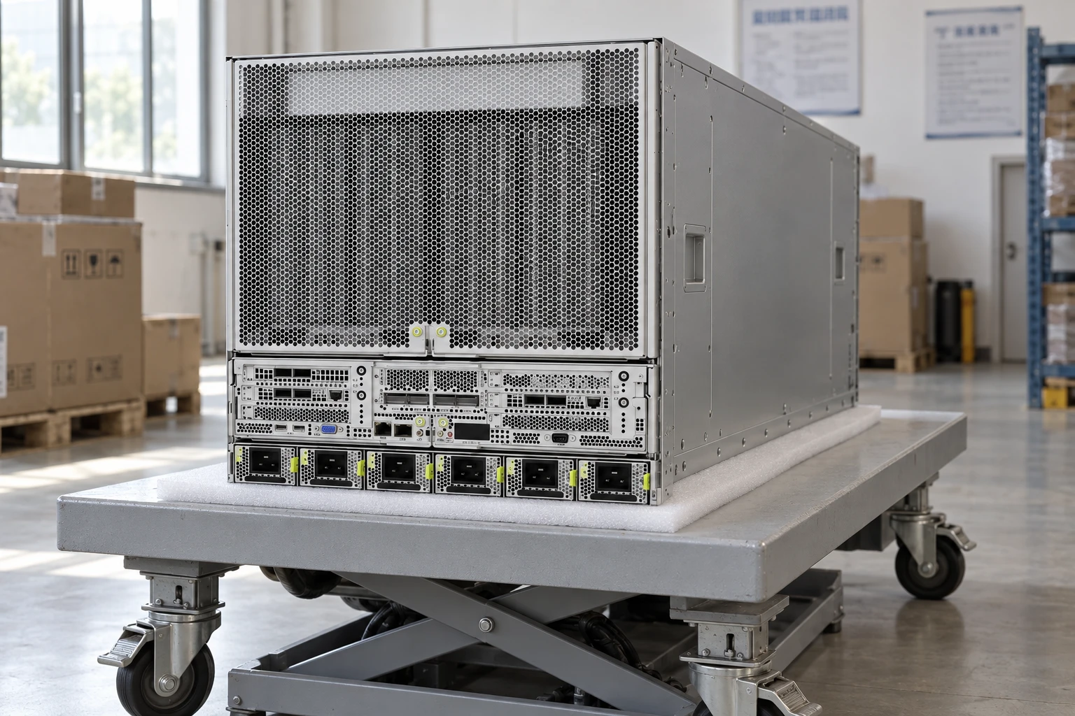 NVIDIA DGX B200 rear view — generated illustration