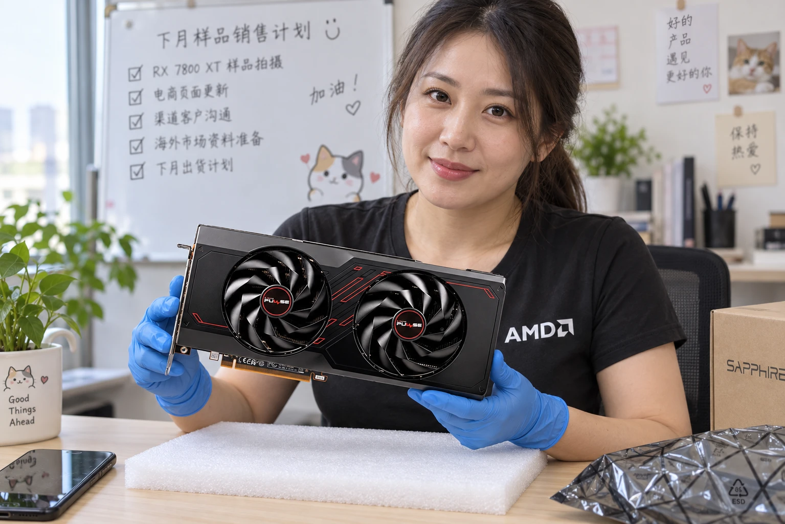 SAPPHIRE PULSE AMD Radeon RX 7800 XT 16G GDDR6 — product illustration