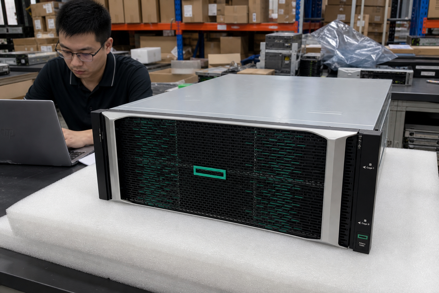 HPE Alletra 9060 exact-model warehouse photograph