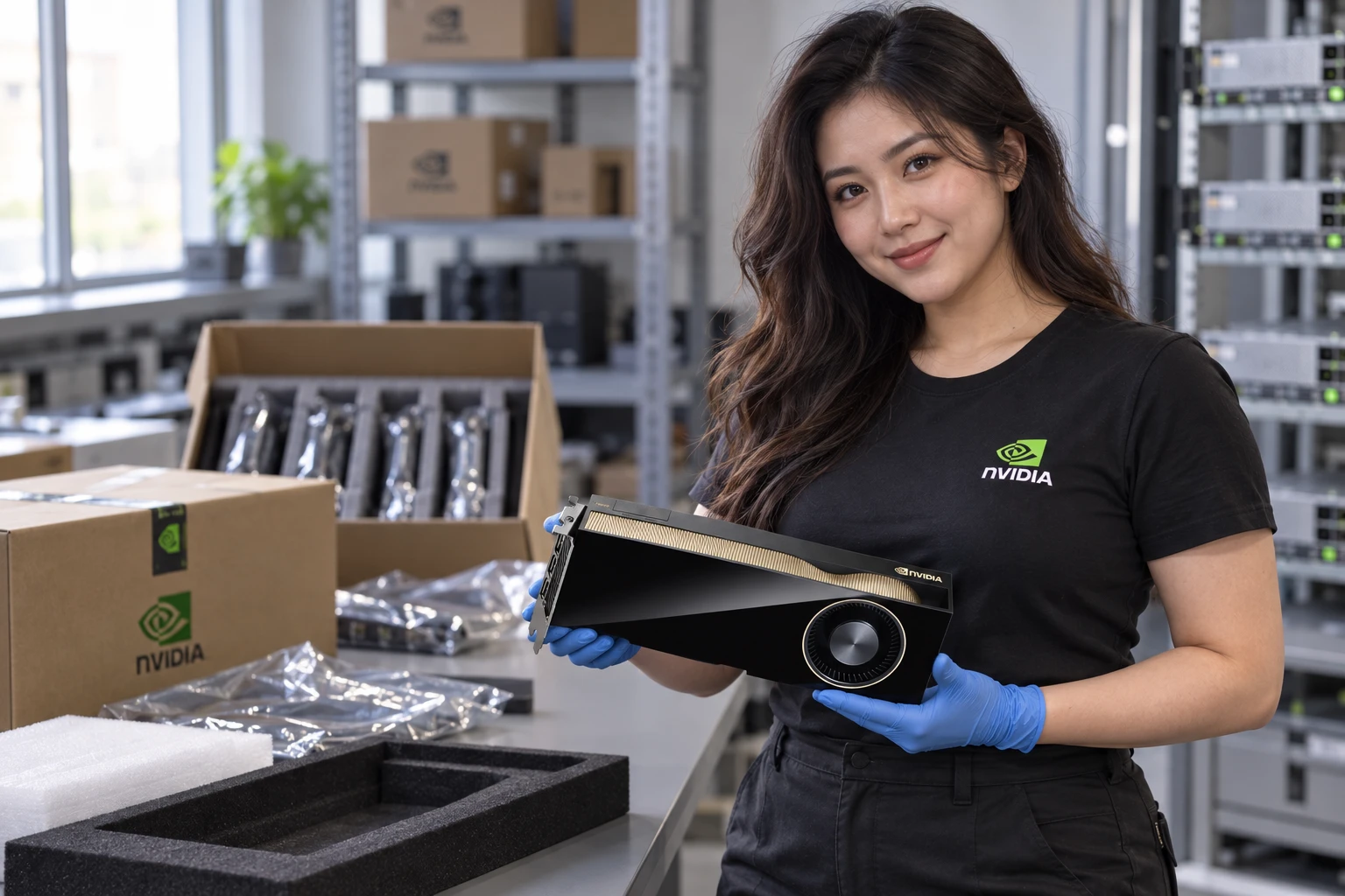 RTX 6000 Ada illustrative warehouse handling