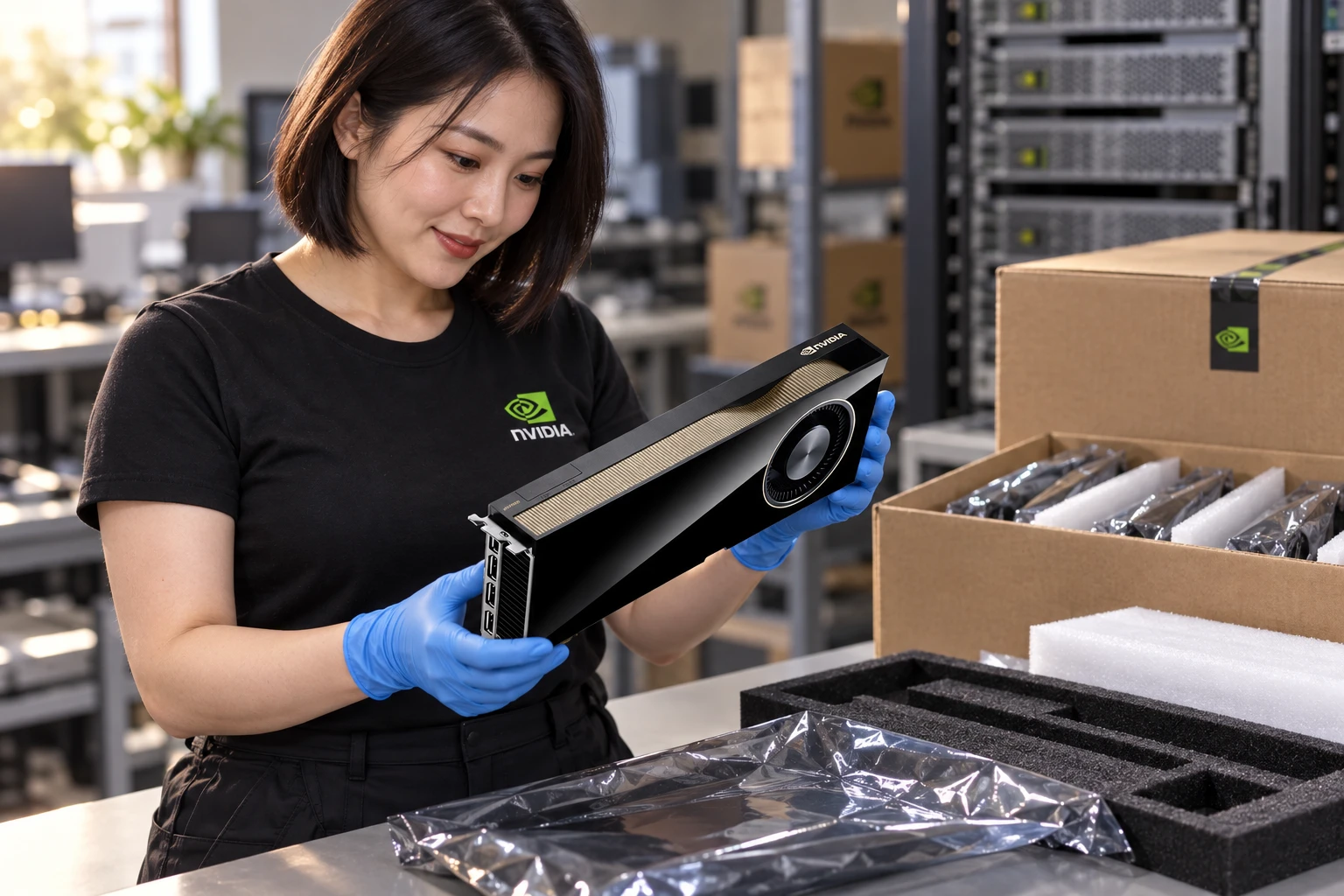 RTX 6000 Ada illustrative warehouse handling