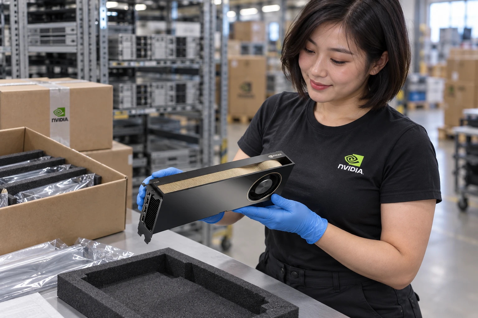 RTX A6000 illustrative warehouse handling