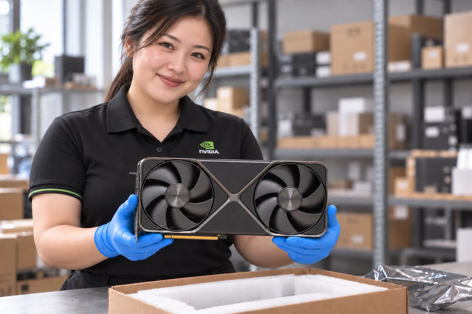 GEFORCE RTX 5090 illustrative handling scene