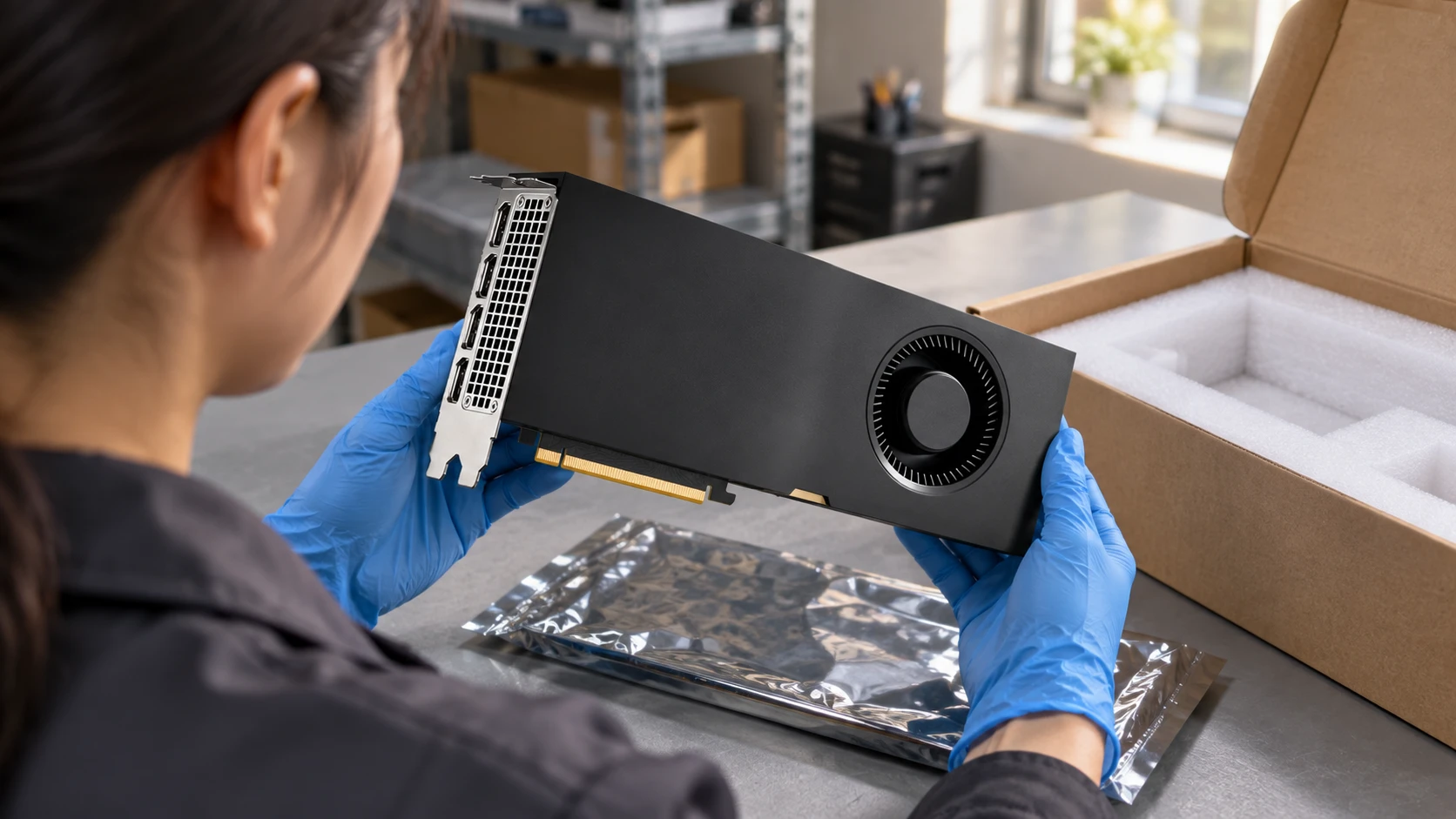 RTX A4500 illustrative handling scene