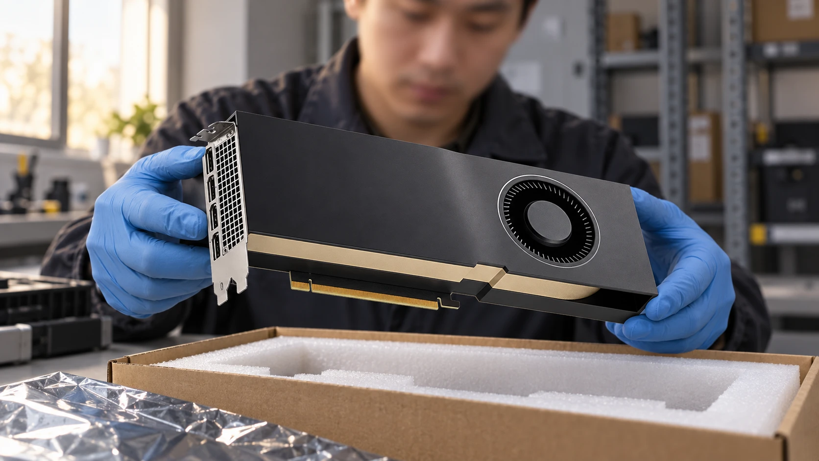RTX A5000 illustrative handling scene