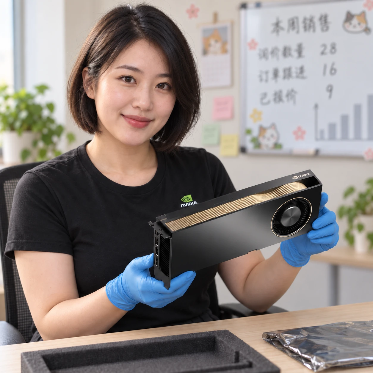 RTX A6000 illustrative seated GPU inspection