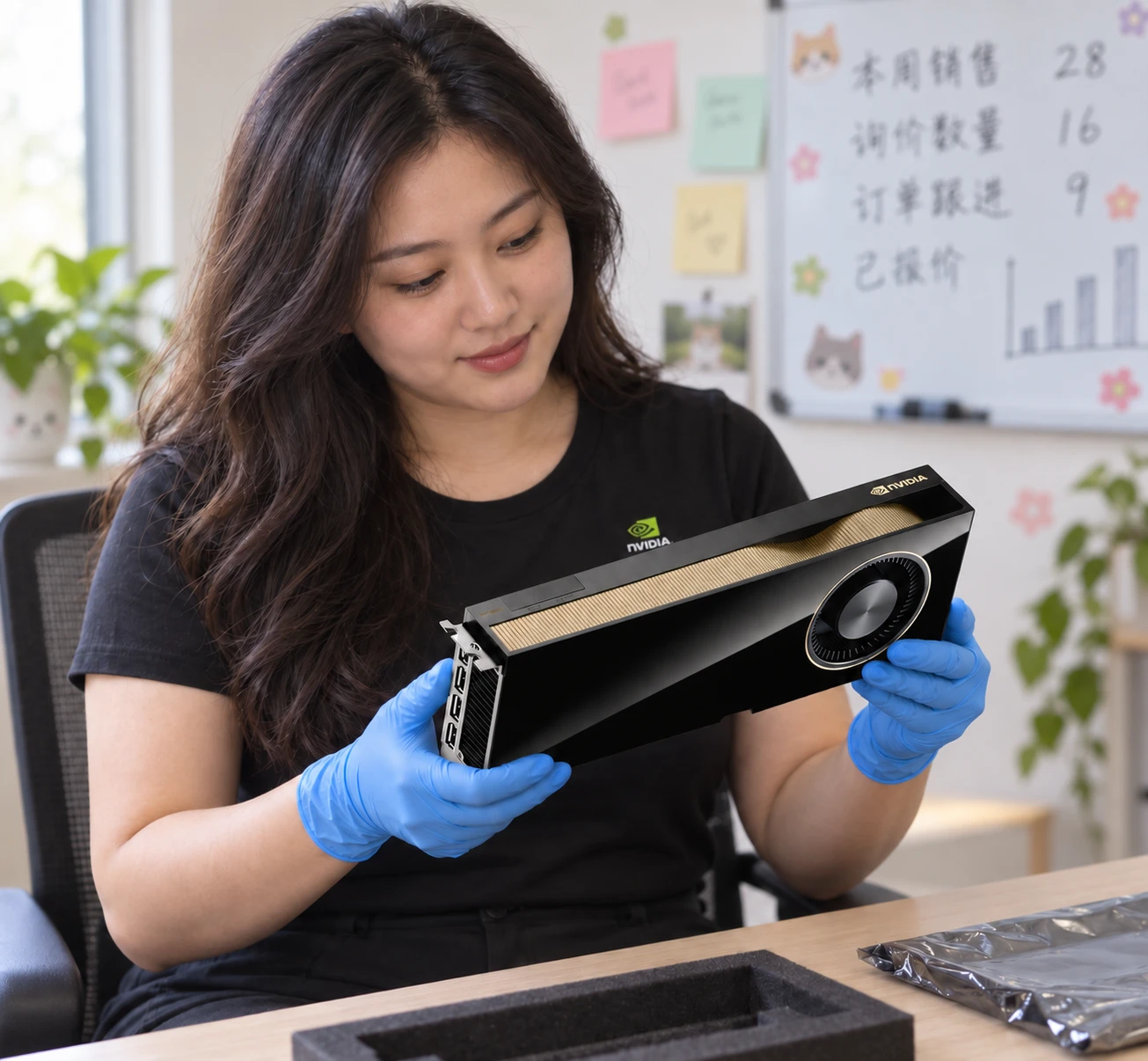 RTX 6000 Ada illustrative seated GPU inspection