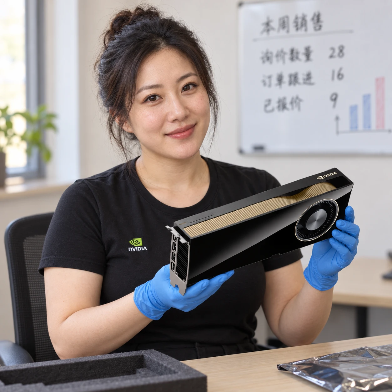 RTX 6000 Ada illustrative seated GPU inspection