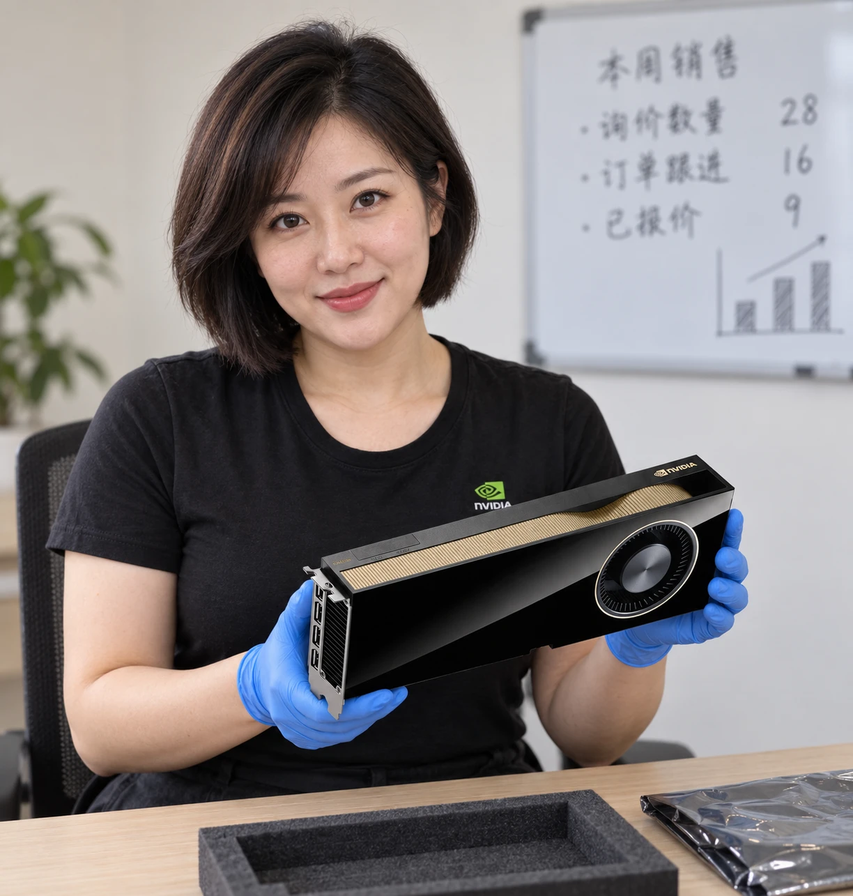 RTX 6000 Ada illustrative seated GPU inspection