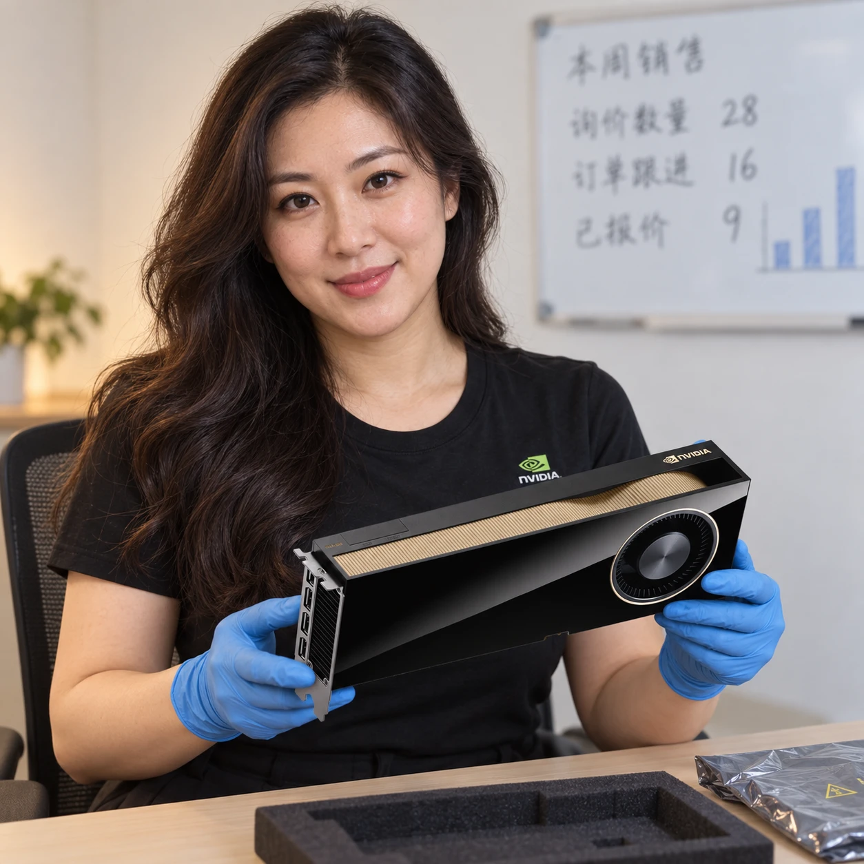 RTX 6000 Ada illustrative seated GPU inspection