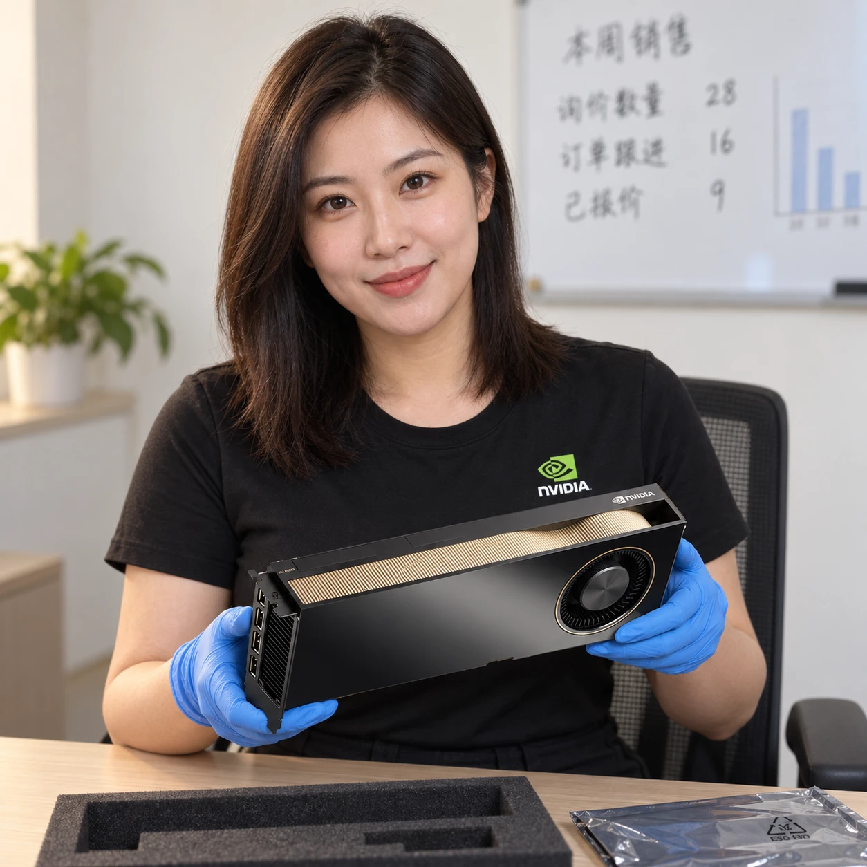 RTX A6000 illustrative seated GPU inspection