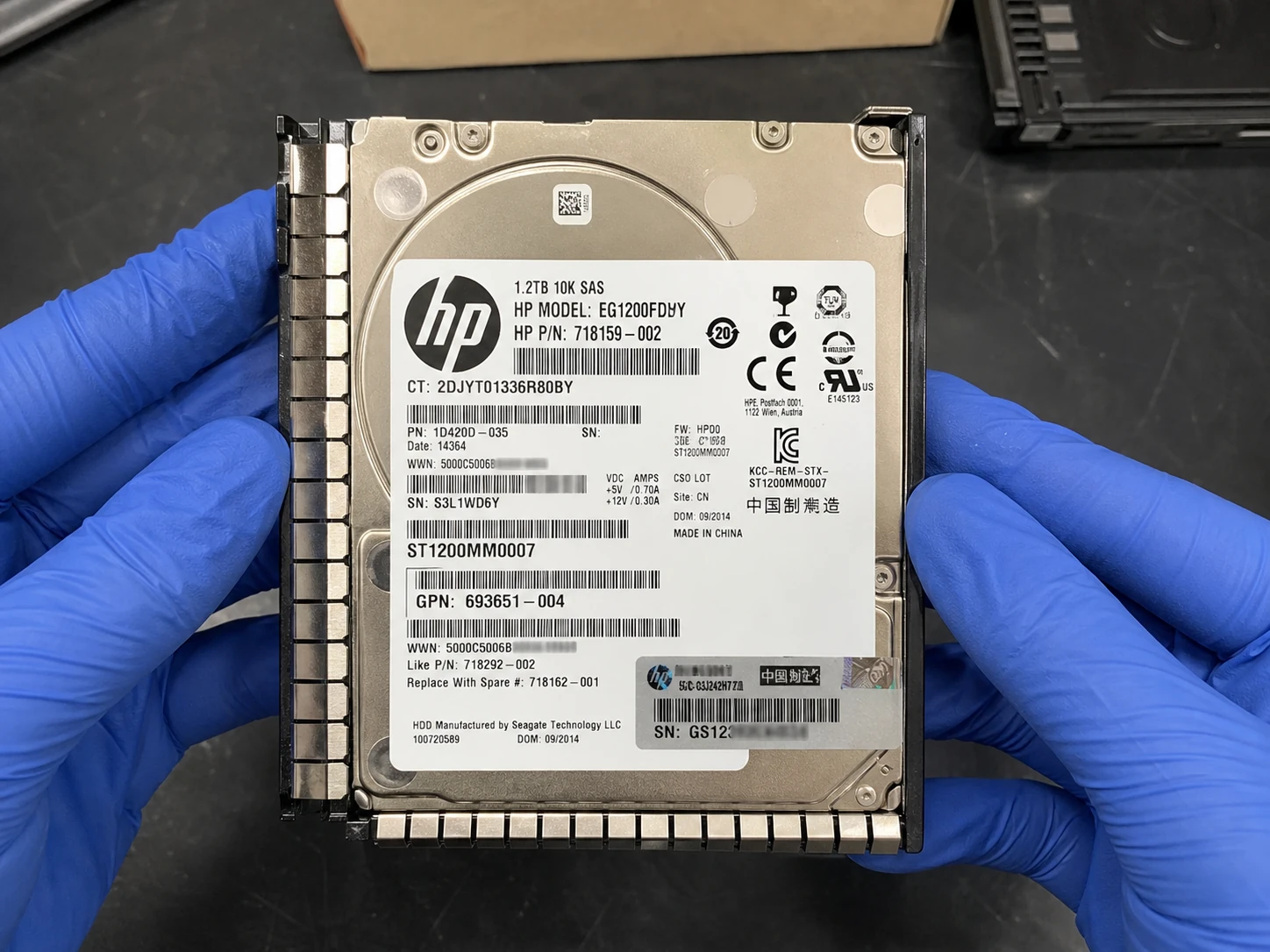 HPE 718162-B21 1.2TB 10K SAS HDD — product illustration