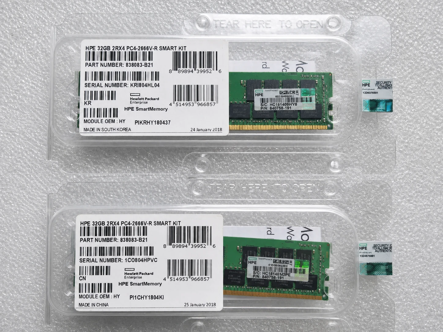 HPE 838083-B21 / 840758-191 32GB SmartMemory — product illustration
