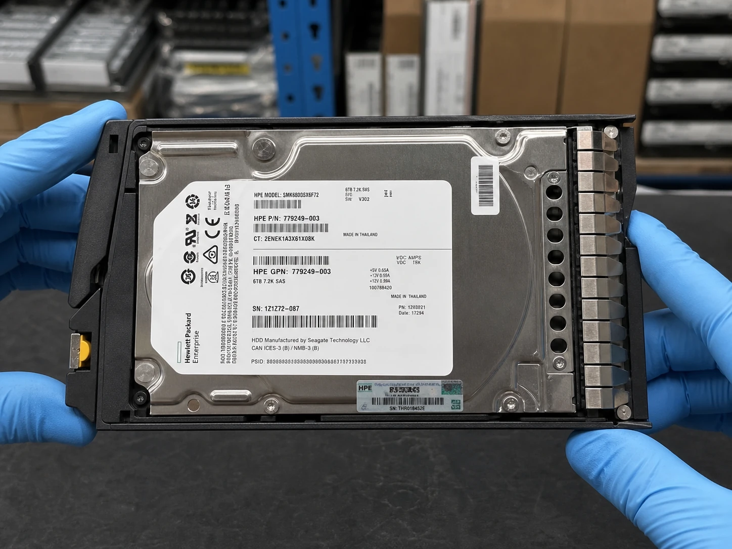 HPE 871865-001 6TB 12Gb/s SAS HDD — product illustration