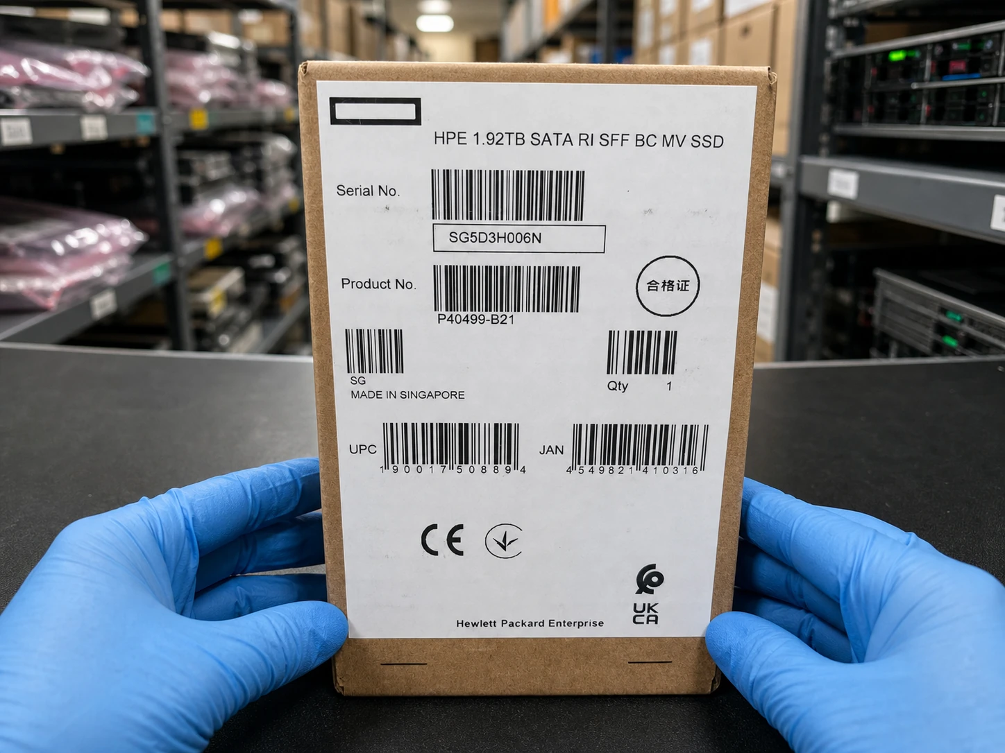 HPE P40499-B21 1.92TB SATA SFF BC read intensive SSD — product illustration