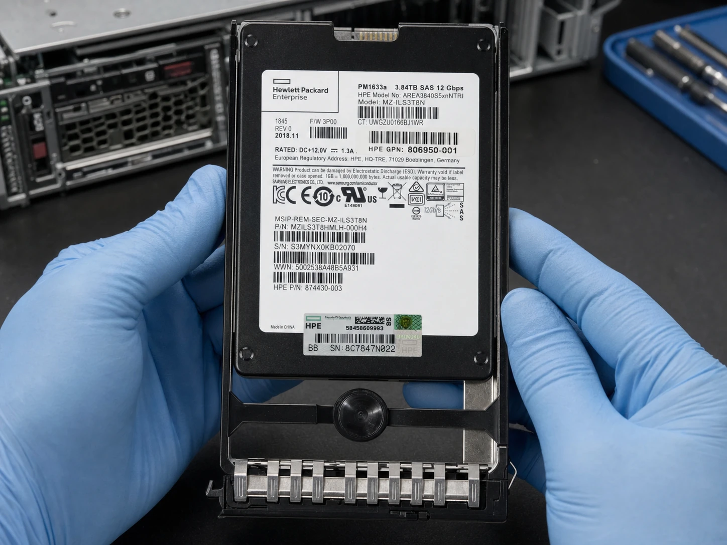 HPE 874430-003 3.84TB — product illustration