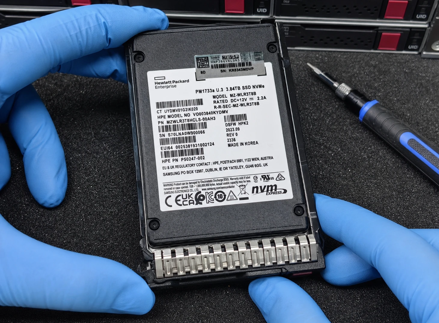 HPE P50247-002 3.84TB NVMe SSD — product illustration