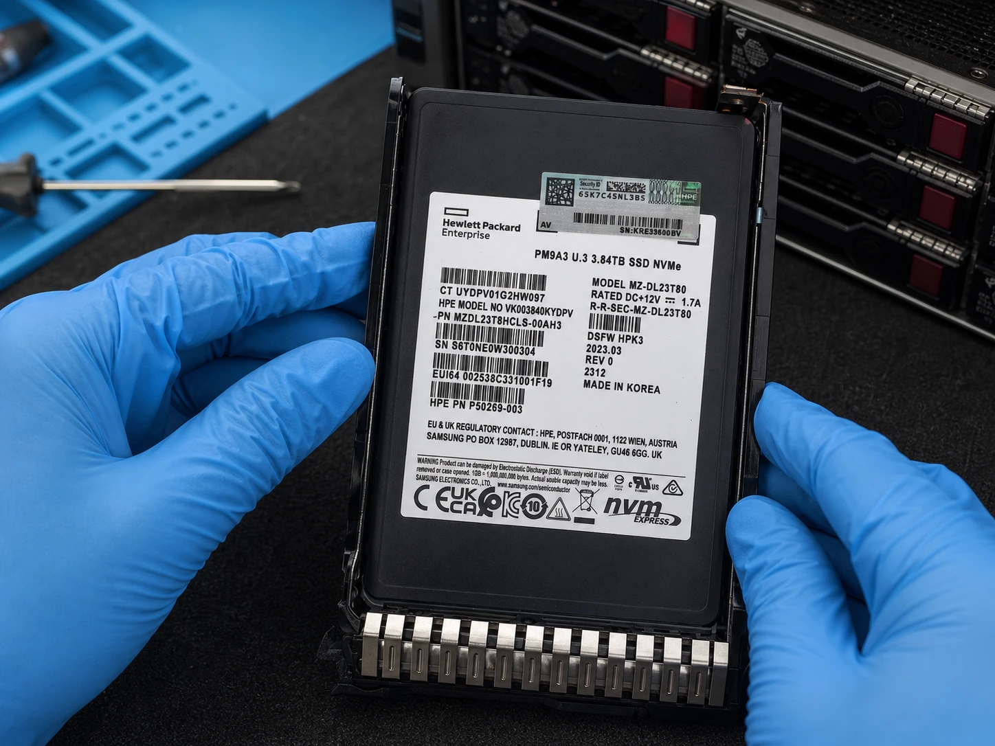 HPE PM9A3 P50269-003 3.84TB NVMe SSD — product illustration