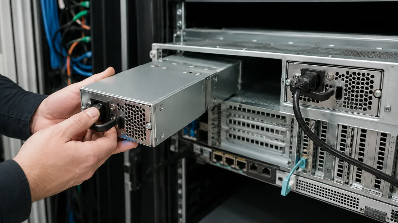 Redundant power supply service in an equipment workspace