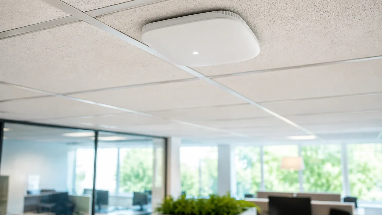 Illustrative scene; not an exact-unit photograph. Wireless networking — illustrative scene